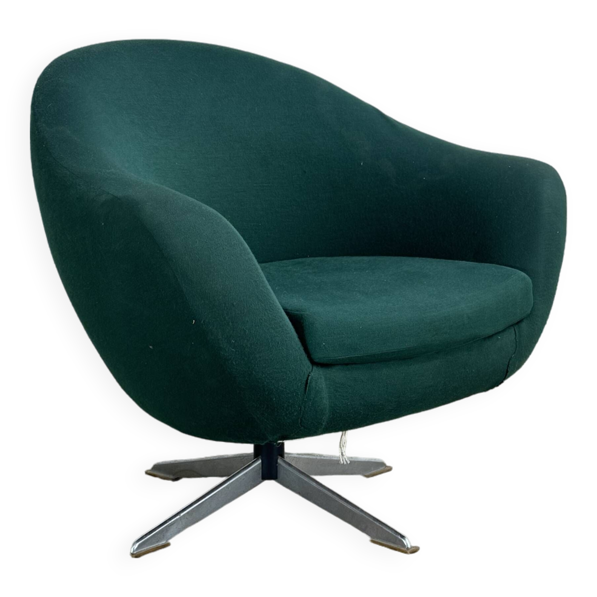 Vintage green egg chair