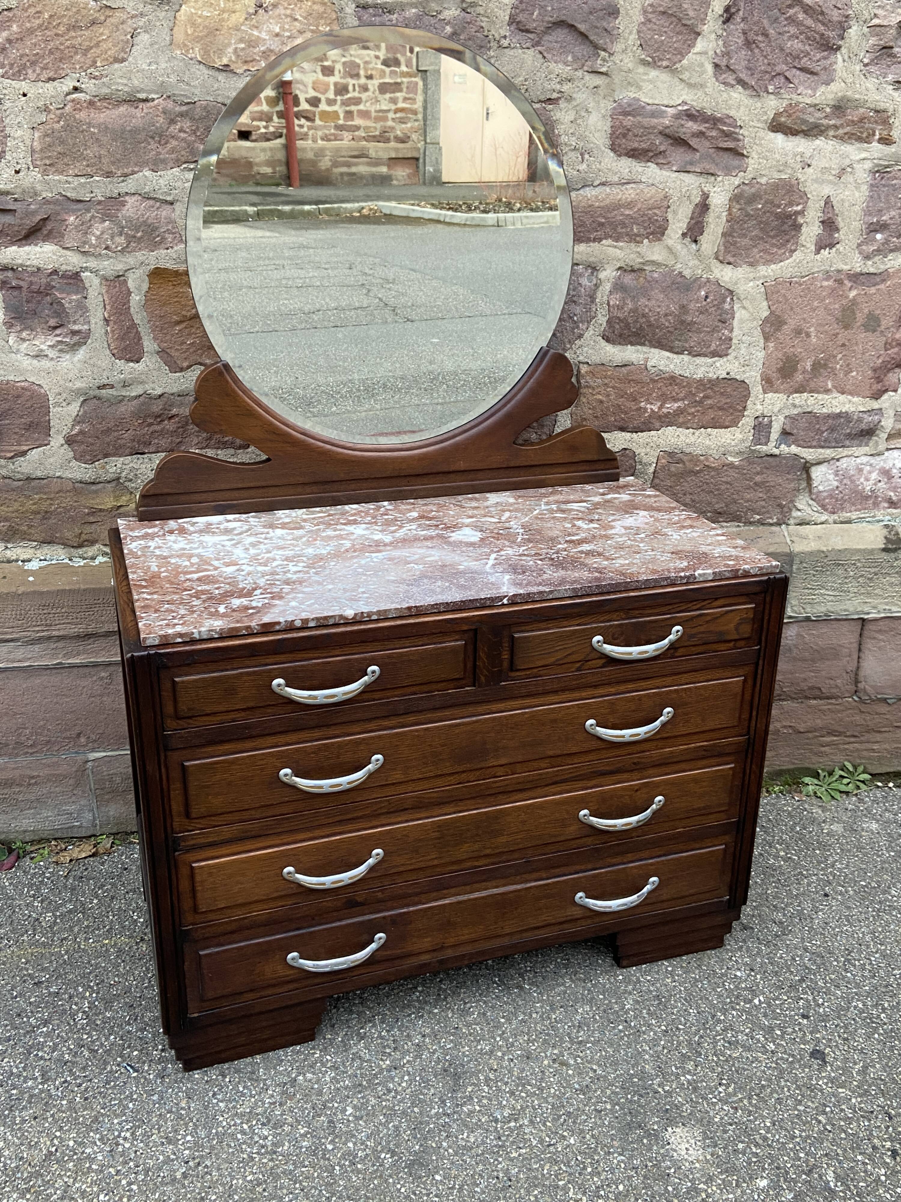 Mid-century vintage 1950s Parisian Art Deco Dressing Table
