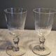 2 Verres a eau/Vin anciens à fines cotes - Cristal de Baccarat