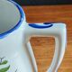 Vintage Ceramic Jug Hand-Painted, Flower Vase