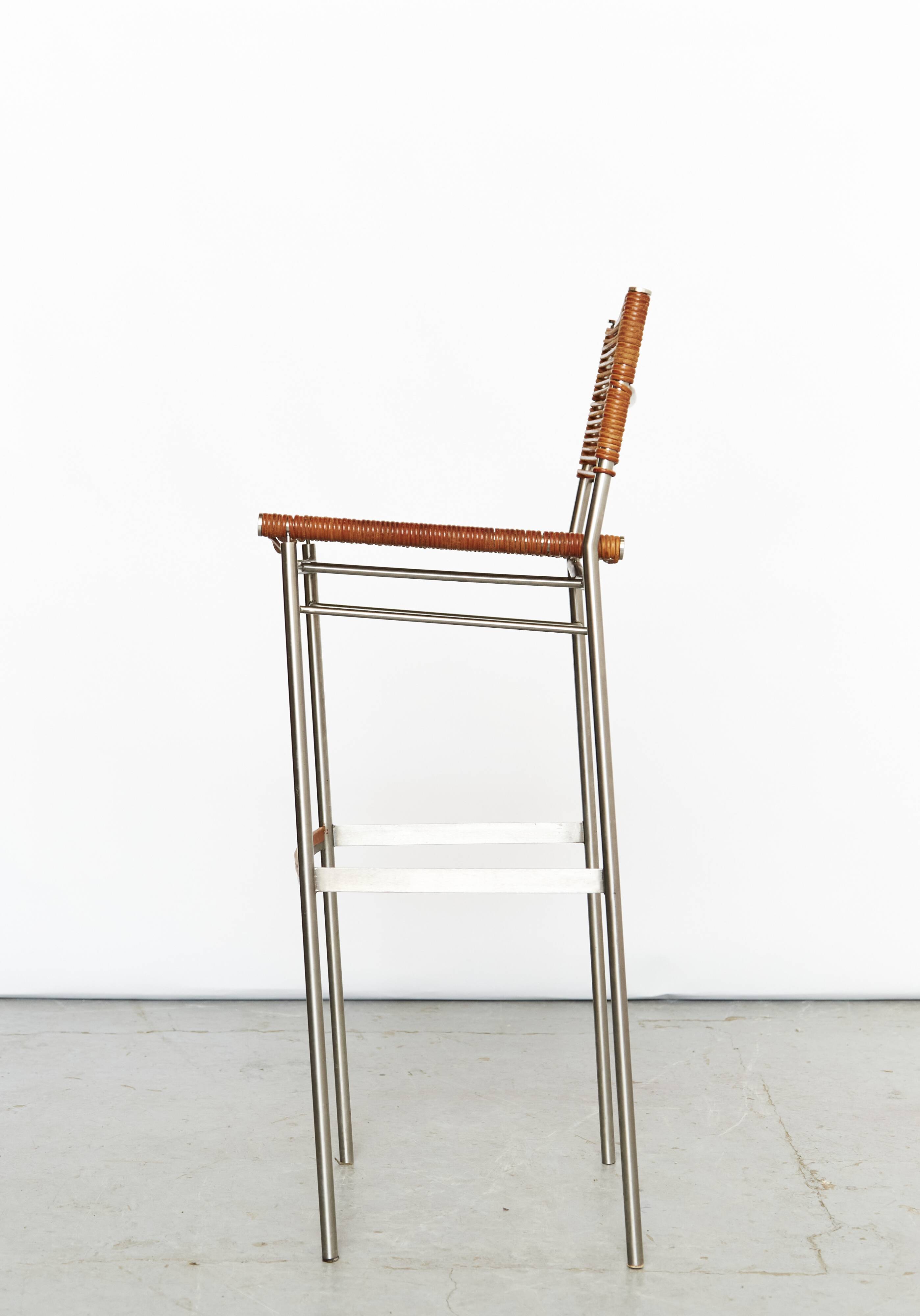 Pair of Tito Agnoli Barstools "MissB" for Pierantonio Bonacina