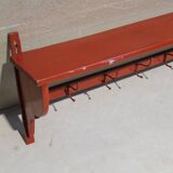 Ancienne étagère d'atelier avec 6 patères