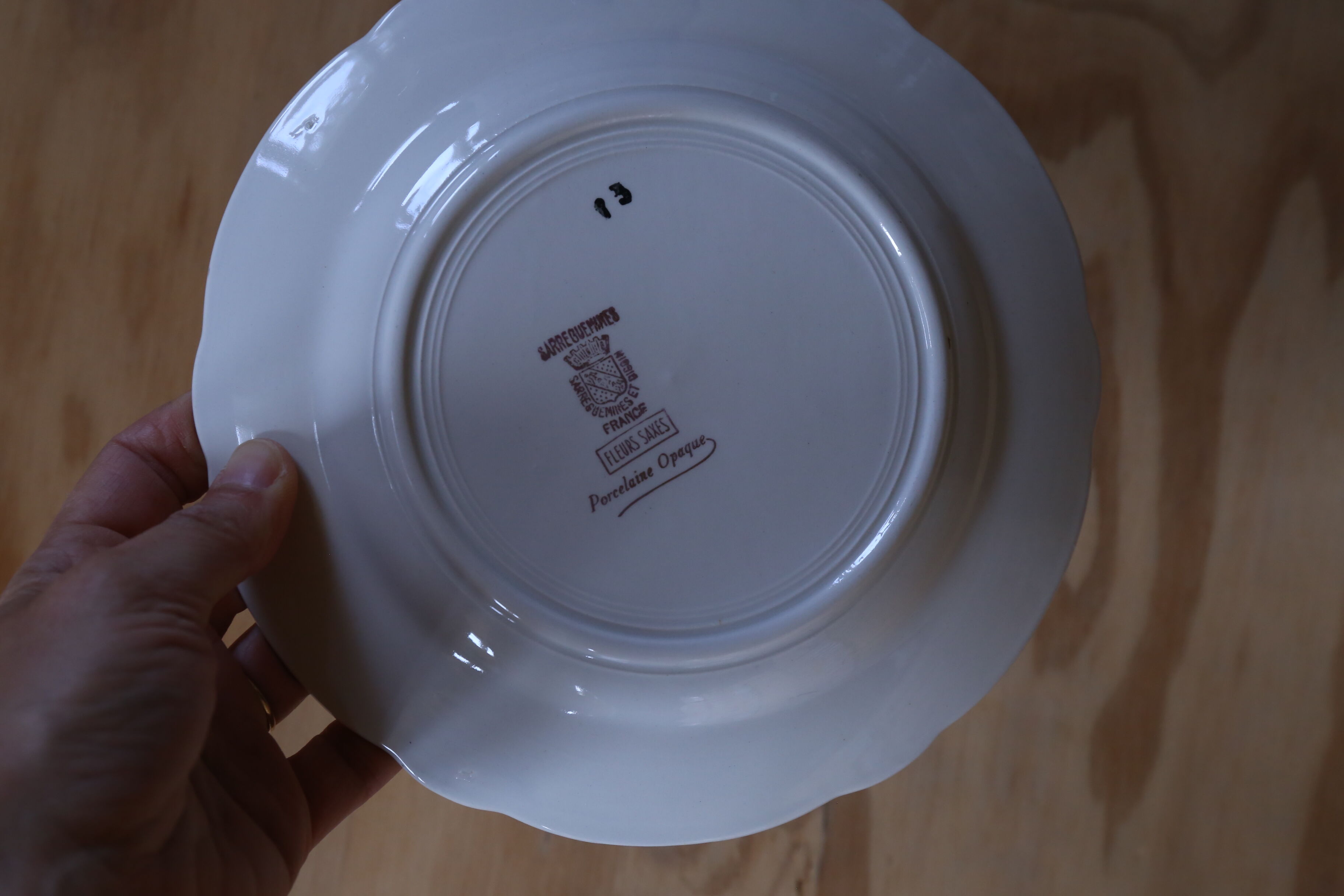 4 flowery plates Digoin & Sarreguemine