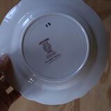 4 flowery plates Digoin & Sarreguemine