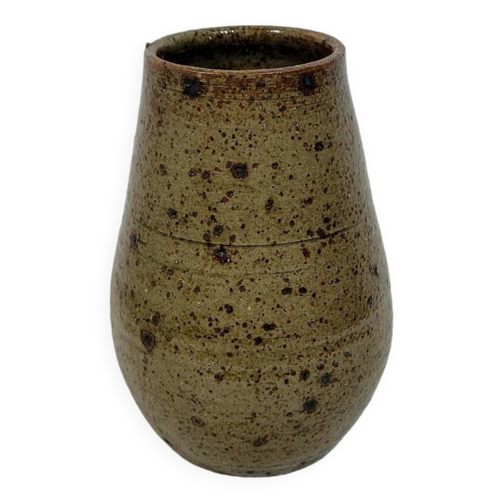 Vintage sandstone vase from La Borne
