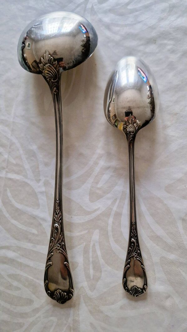 Louche et cuillère de service Cristofle