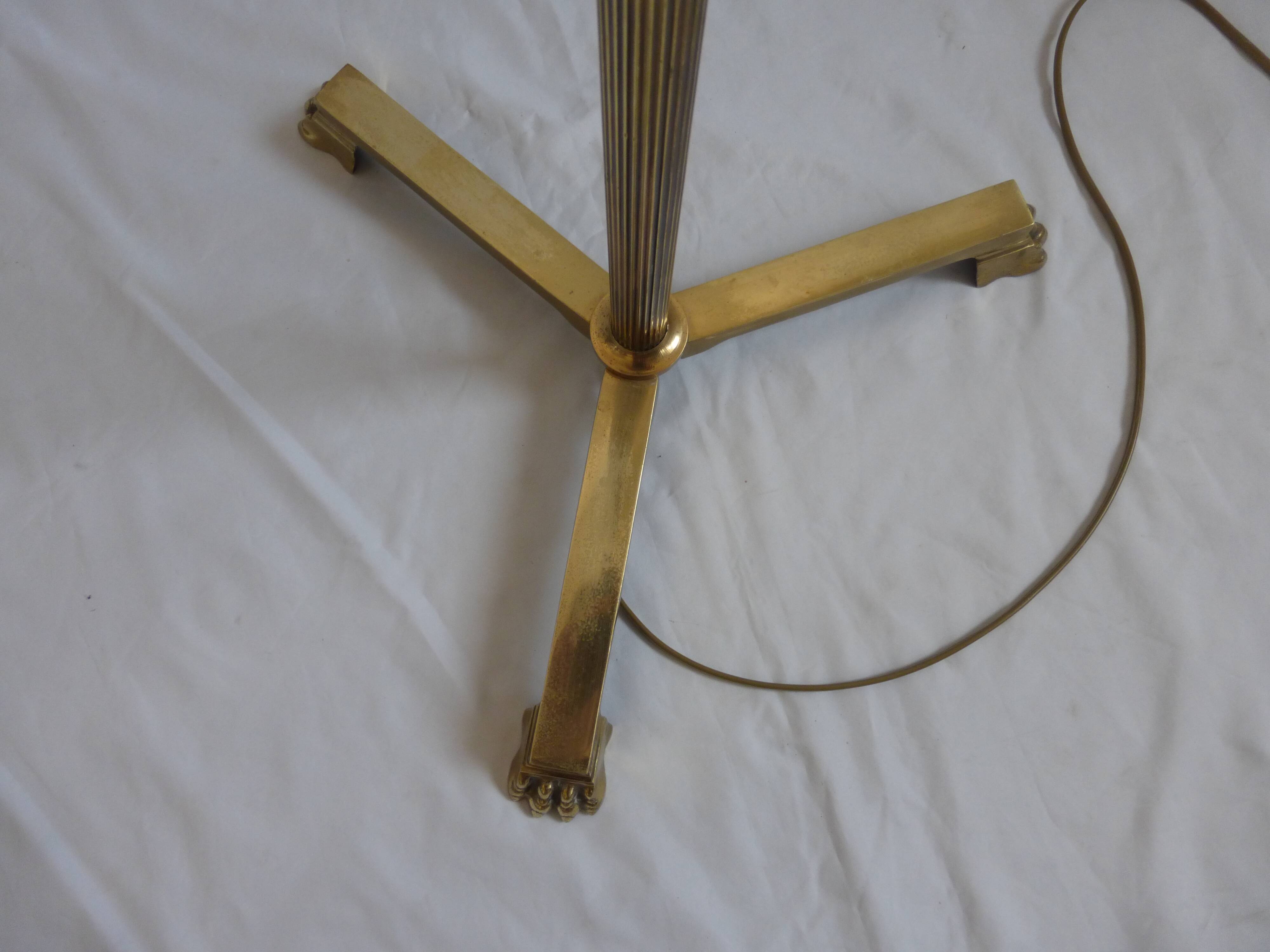 Empire-style brass lamppost