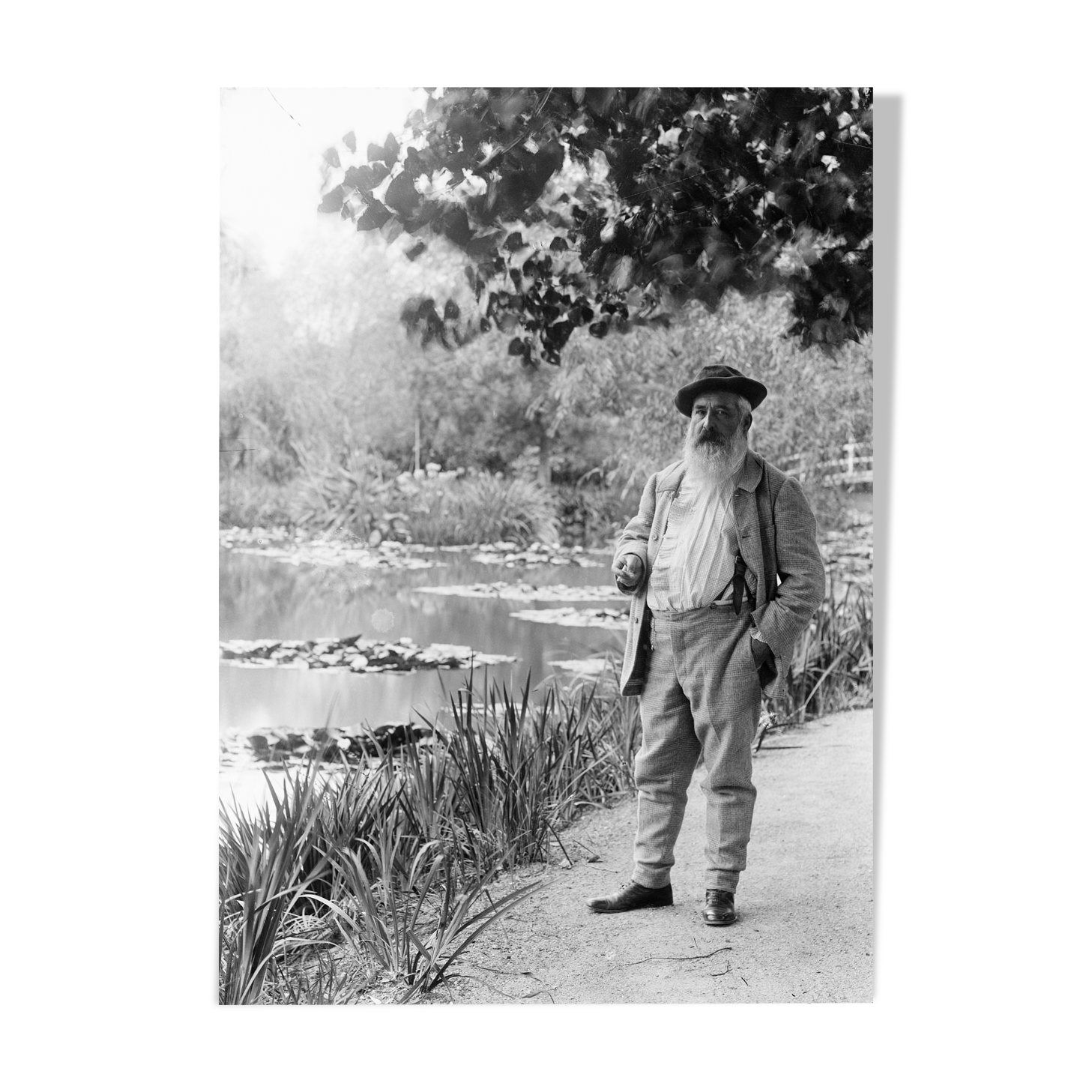 Photography, "Claude Monet in Giverny", 1905 / NB / 15 x 20 cm