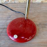 Vintage burgundy red table lamp - 1950s
