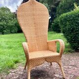 Large rattan armchair