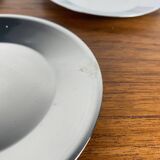 Set de 6 assiettes à dessert en inox facix, italie