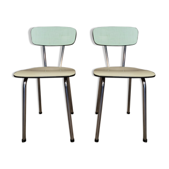 Pair of formica chairs year 60