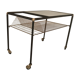 Side table with vinyls holder