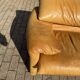 Beautiful Cassina Maralunga 2-seater in camel light patinated natural leather.