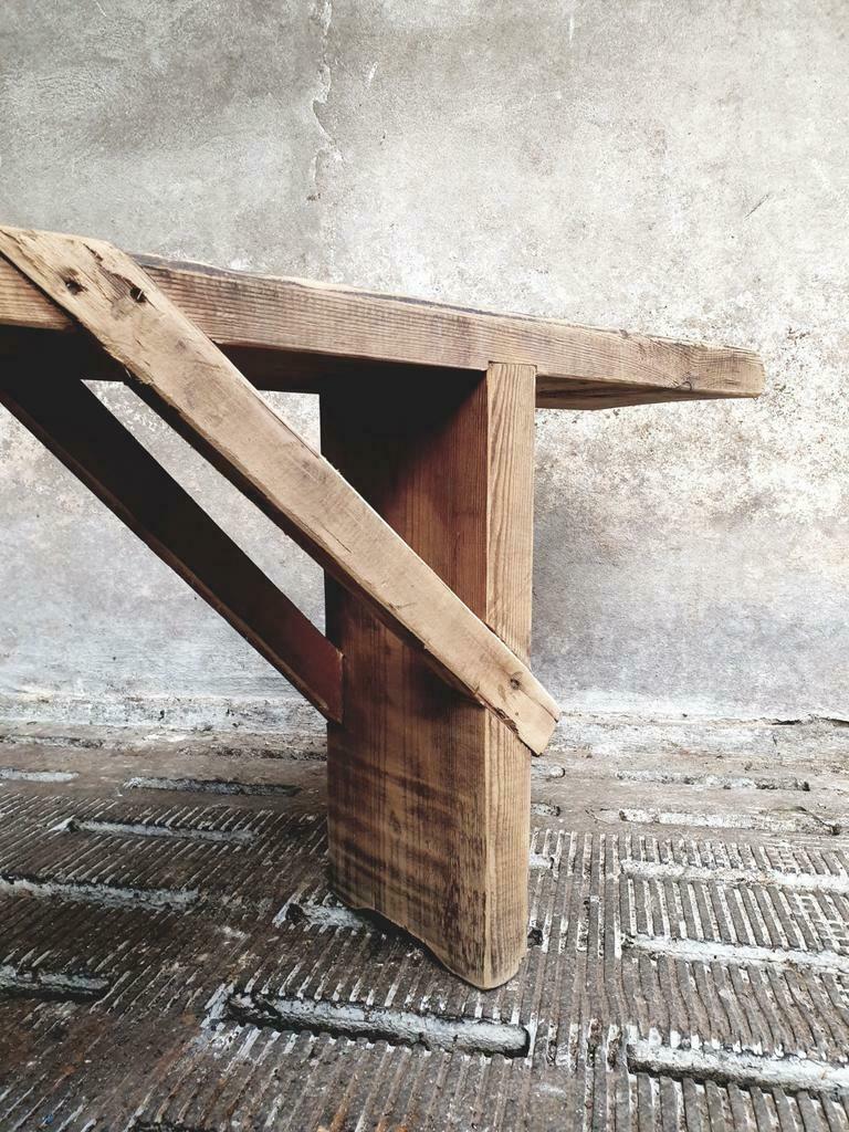 Old bench sidetable pine bench