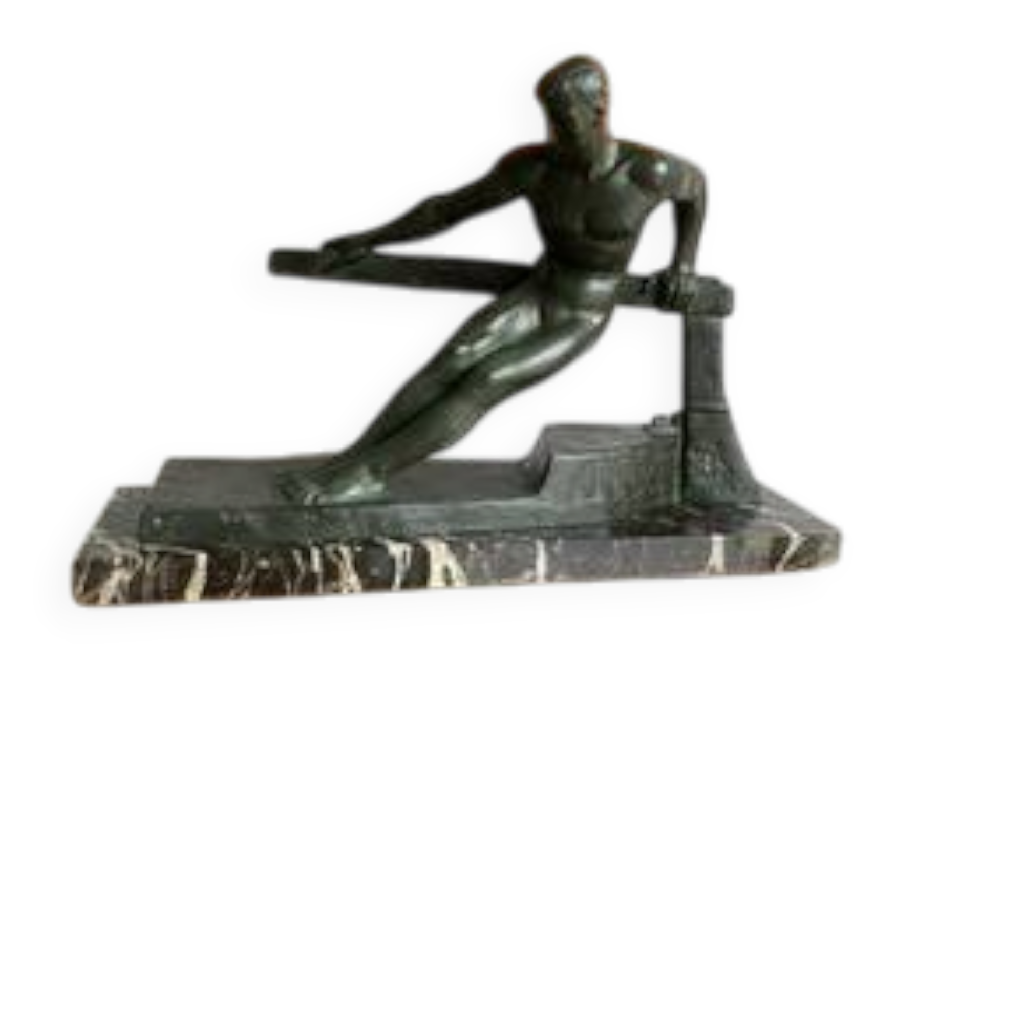 Bronze Sculpture - Georges Gori - The Helmsman - H. 30cm - Base: 15 X 42cm