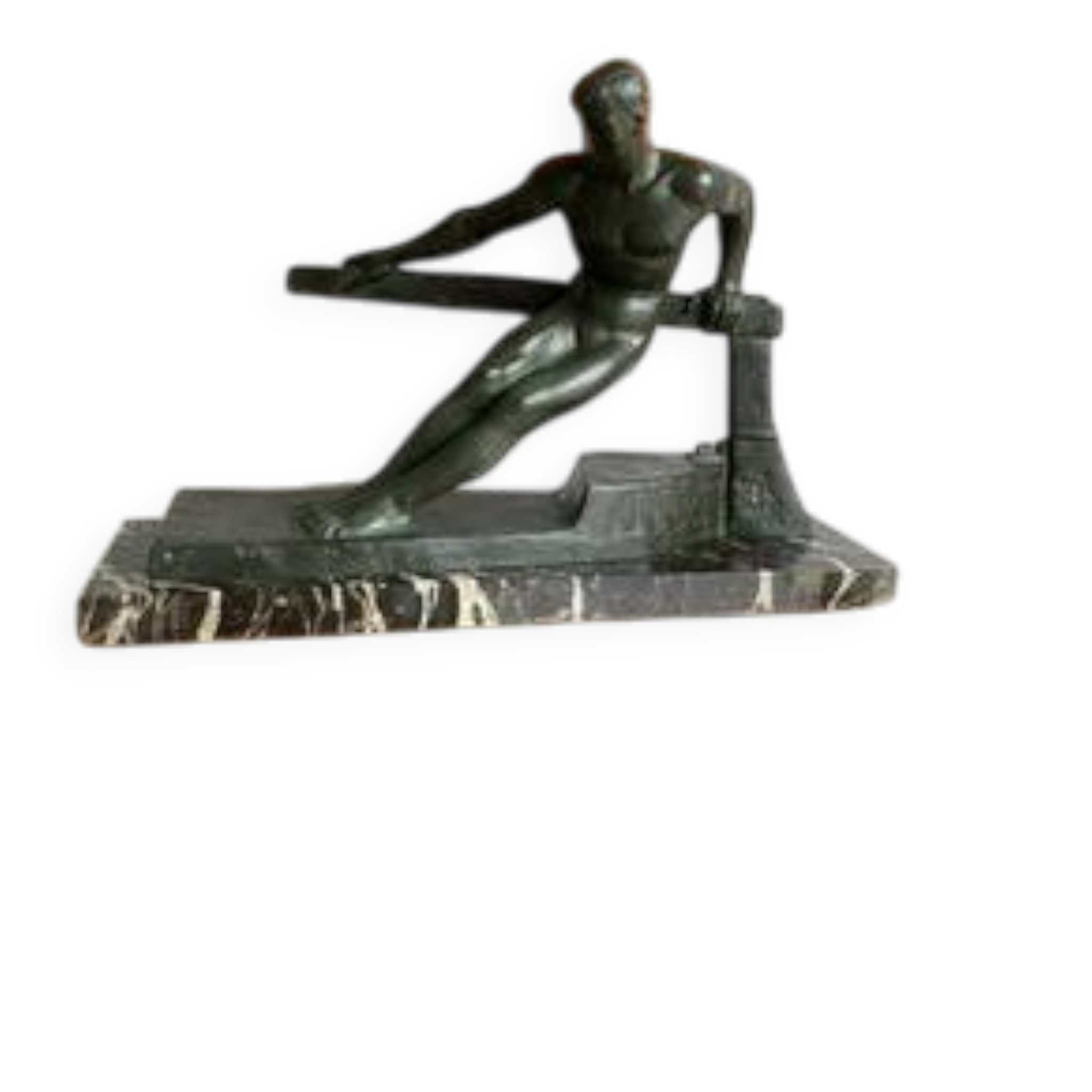 Bronze Sculpture - Georges Gori - The Helmsman - H. 30cm - Base: 15 X 42cm