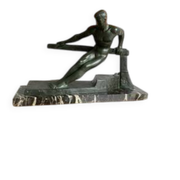 Bronze Sculpture - Georges Gori - The Helmsman - H. 30cm - Base: 15 X 42cm