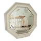 Miroir vintage octogonale biseauté style shabby chic