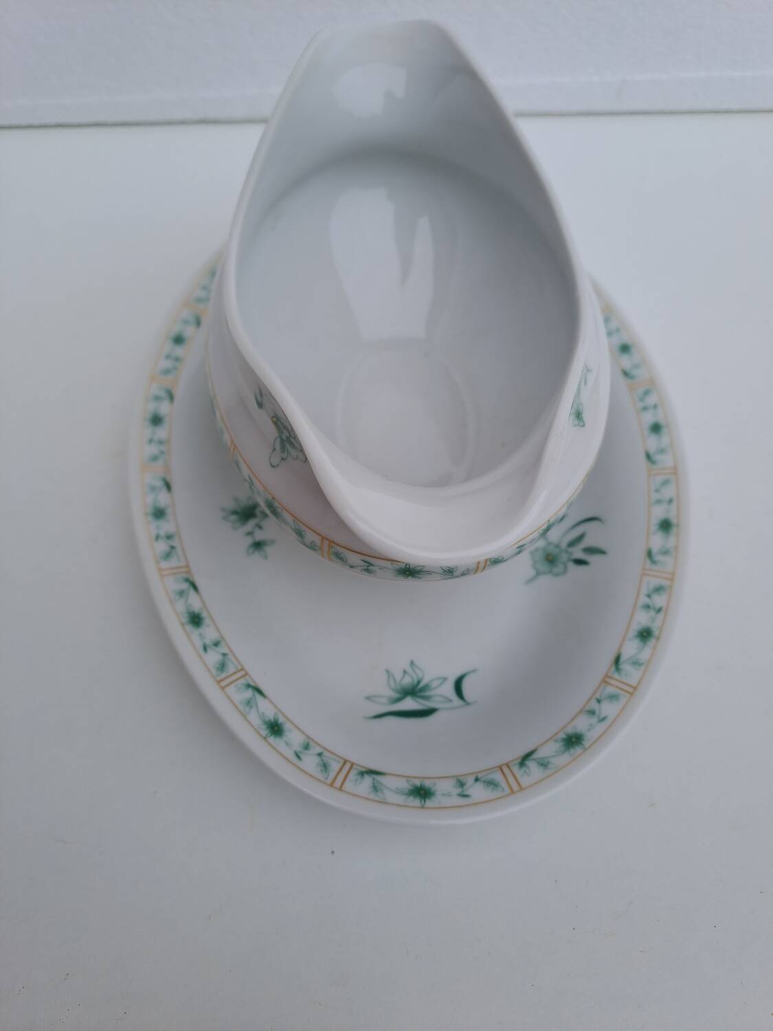Limoges porcelain gravy boat Bernardaud Beijing model