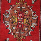 Turkish yastik handmade vintage rug 50cm x 96cm 1960s, 1C651