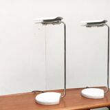 Vintage italian table lamps tegola by bruno gecchelin for blu italia, set of 2