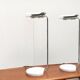 Vintage italian table lamps tegola by bruno gecchelin for blu italia, set of 2