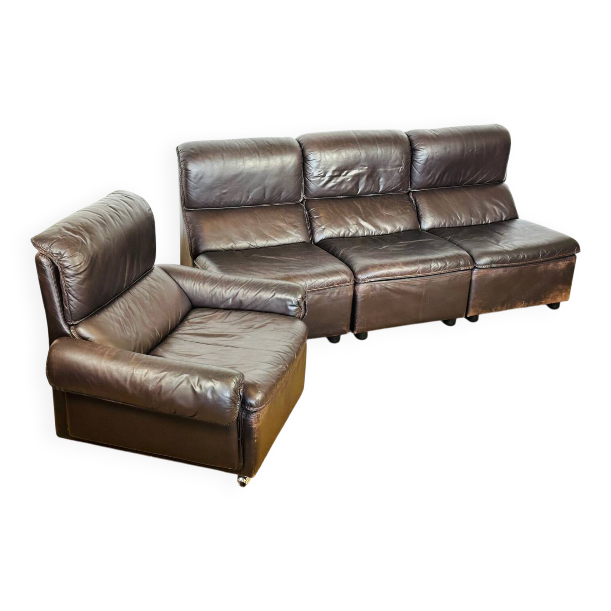 Modular leather sofa 1960