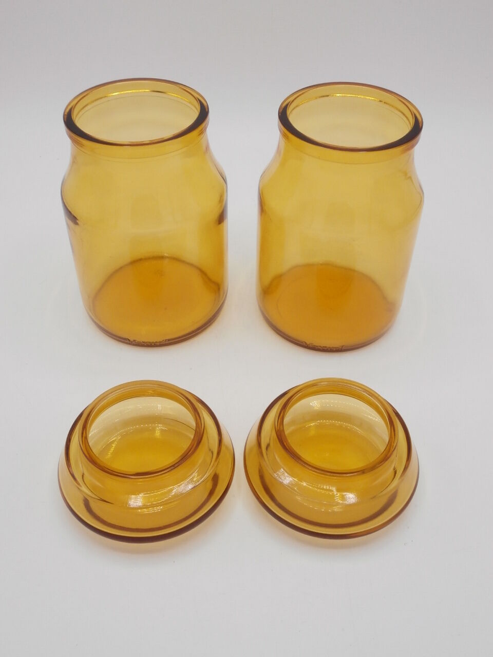 Pair of yellow jars