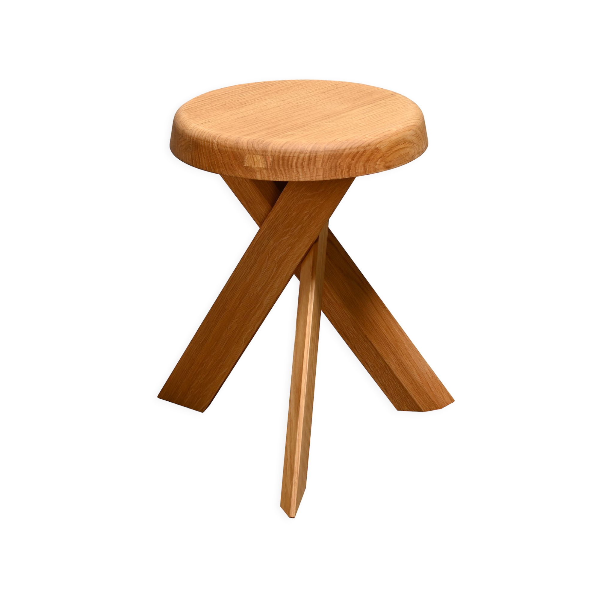 Pierre Chapo Stool S31A in solid Oak wood by Chapo Creation, France