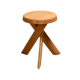 Pierre Chapo Stool S31A in solid Oak wood by Chapo Creation, France