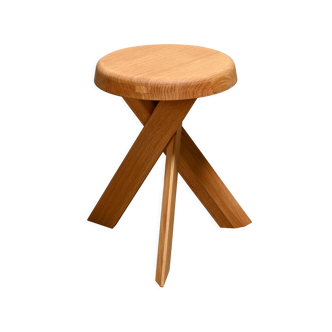 Pierre Chapo Stool S31A in solid Oak wood by Chapo Creation, France