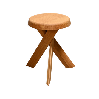 Tabouret S31A en bois de chêne massif de Pierre Chapo par Chapo Creation, France