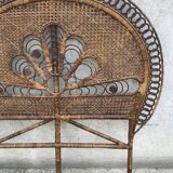 Tête de lit peacock en rotin
