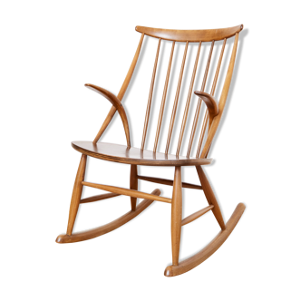 Rocking chair « IW3 » par Illum Wikkelsø pour Niels Eilersen, 1960s
