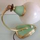 Bedside lamp brass and opaline / vintage 50s-60s