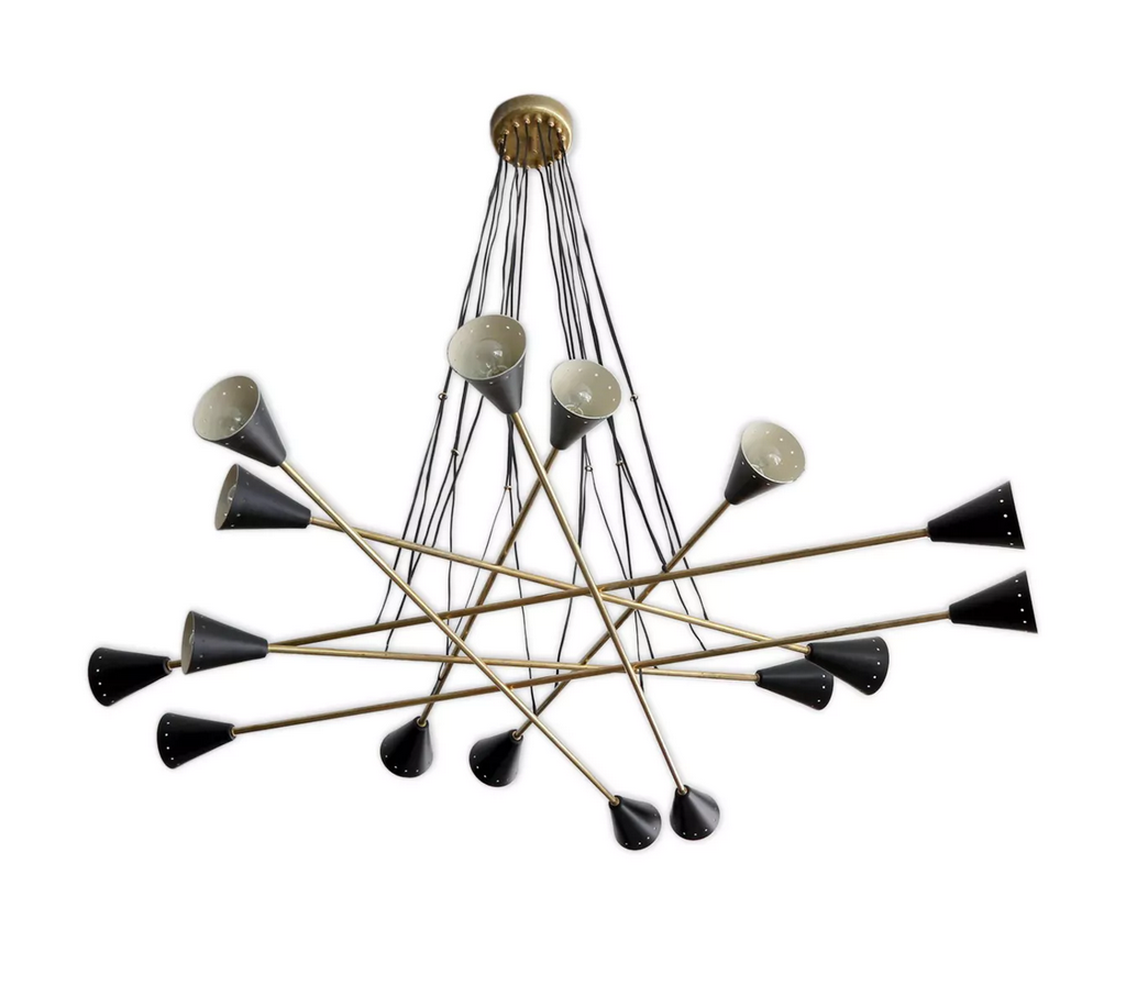 Chandelier intrigo sputnik black