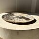 Very large pocket or dish in petrified wood