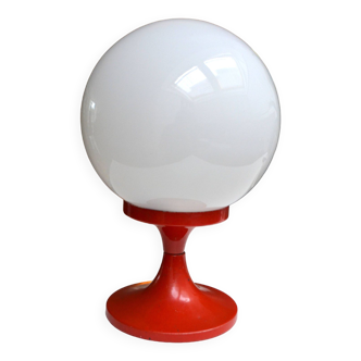 Lampe boule opaline Delmas années 70