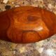 Vintage Red Carved Wooden Bowl / Pocket Dish - 41 / 25 / H 8 cm