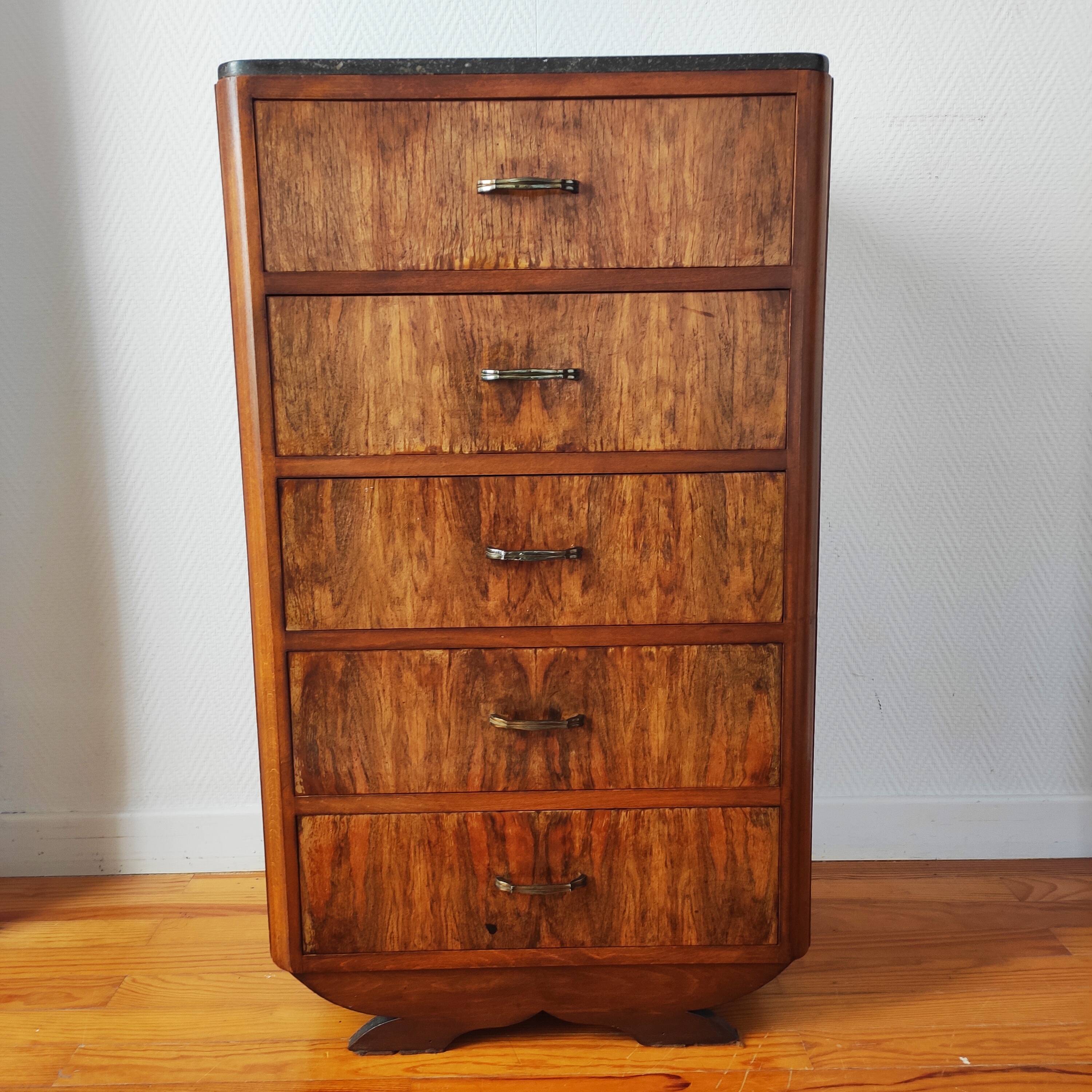 High art deco chest of drawers