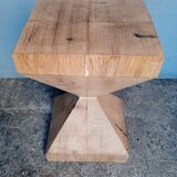 Vintage solid chene diabolo stool