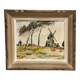 Old painting / oil, mills in the nice region