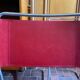 2 tubular chairs in red leather 1970