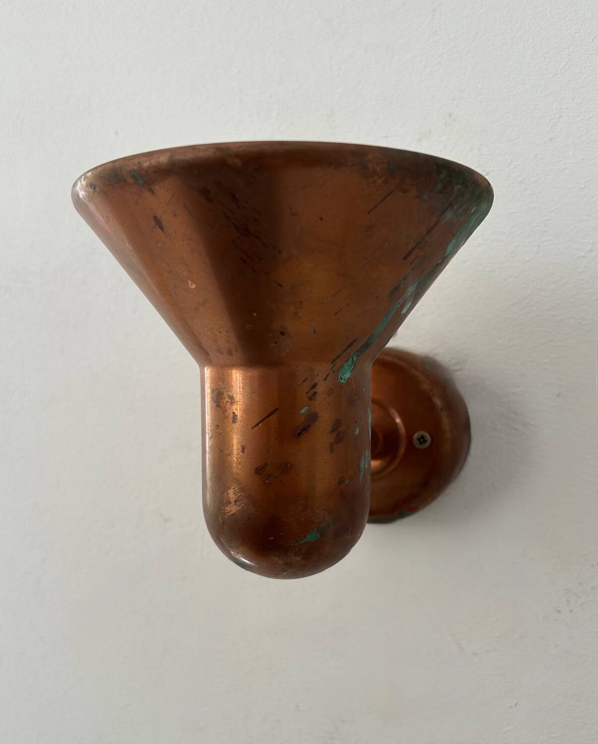 Pair of vintage copper wall lights, Denmark 1970s