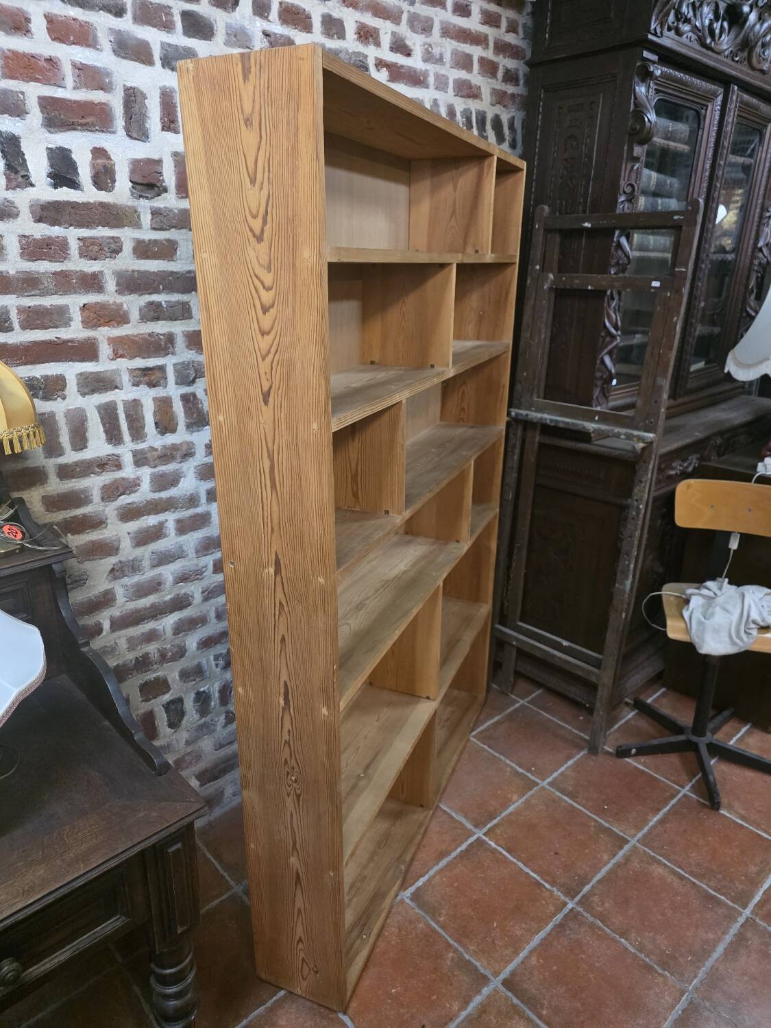 Vintage 70s fir bookcase