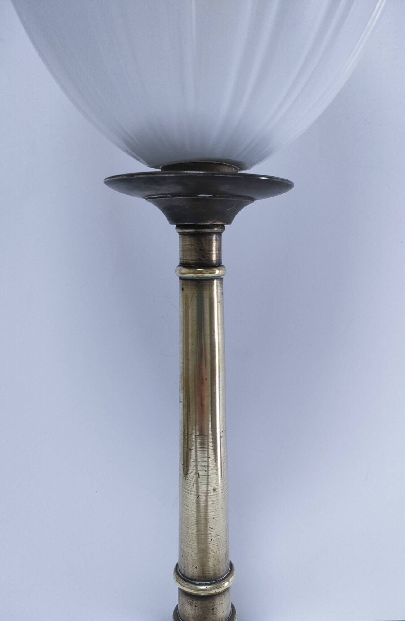 brass glass art deco lamp