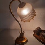 Art deco globe tulip glass lamp