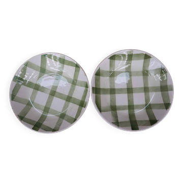 2 Moulin des loups "Nappe" soup plates