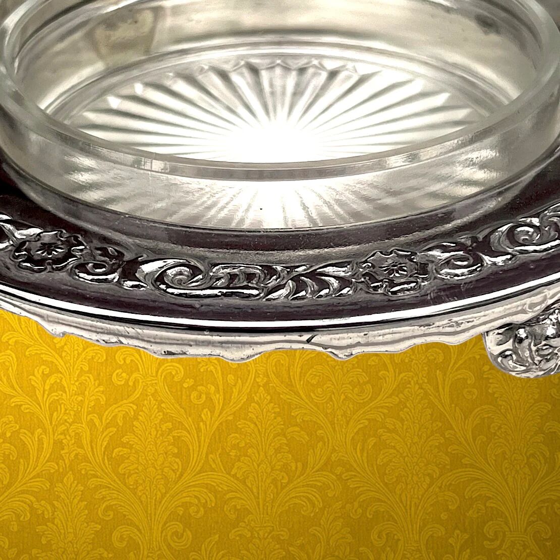 Antique silver-plated butter dish – made in England – butter bell / caviar pot